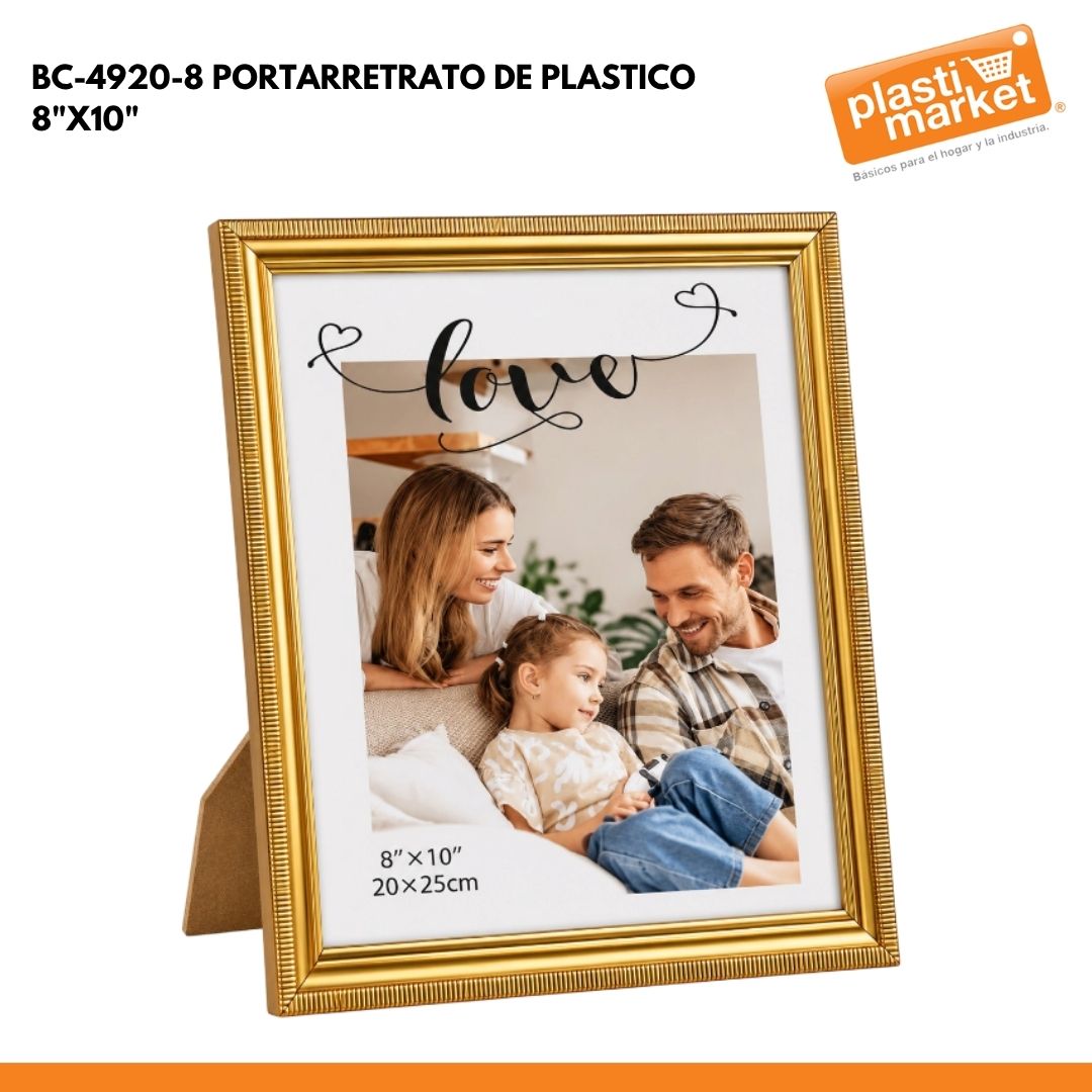 BC-4920-8 PORTARRETRATO DE PLASTICO 8"X10"