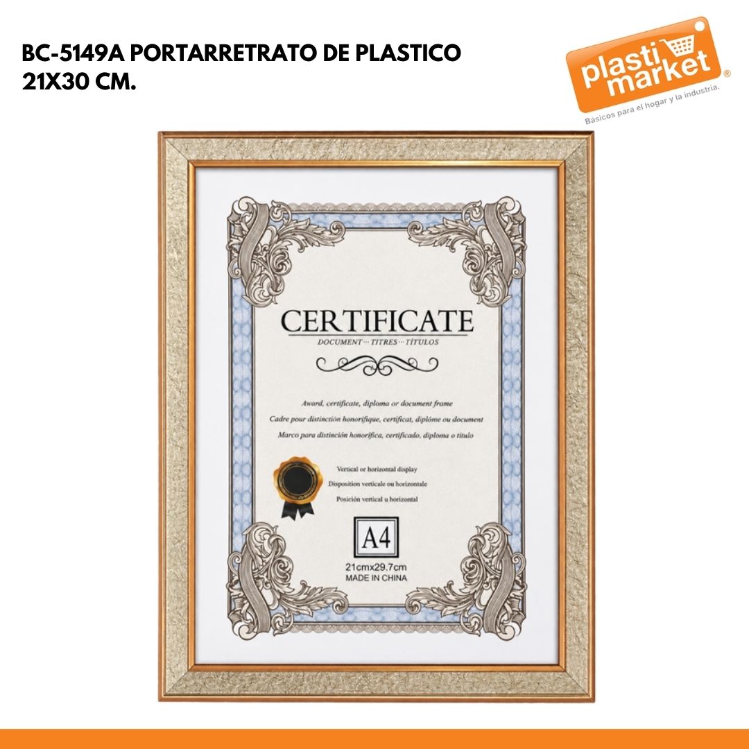 BC-5149A PORTARRETRATO DE PLASTICO 21X30 CM.