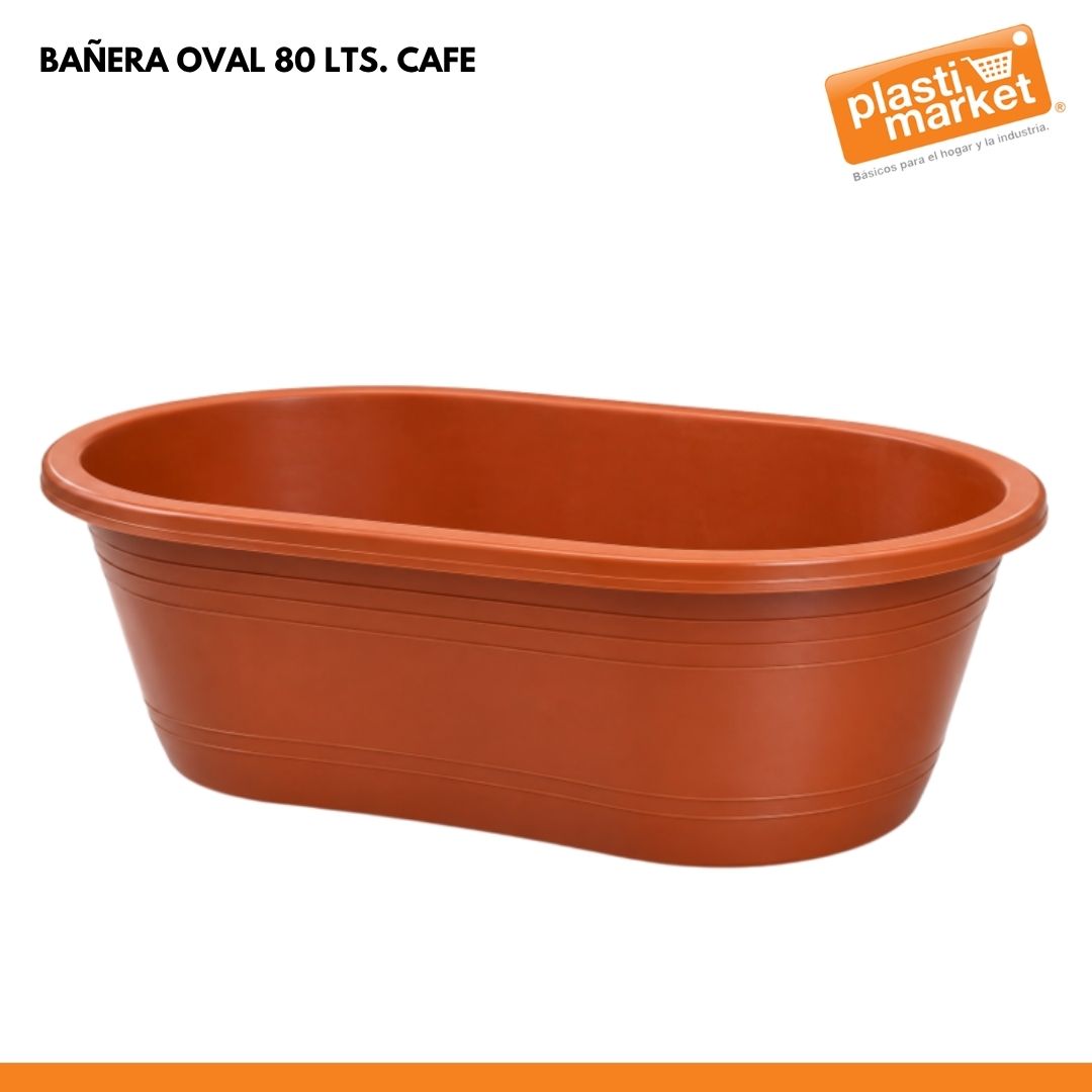 BAÑERA OVAL 80 LTS. CAFE