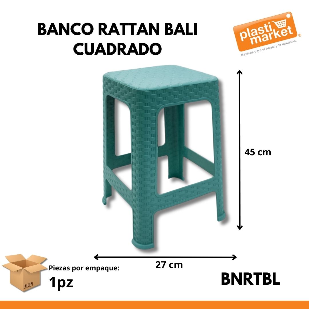 BANCO RATTAN BALI CUADRADO