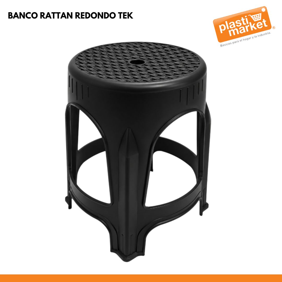 BANCO RATTAN  REDONDO TEK