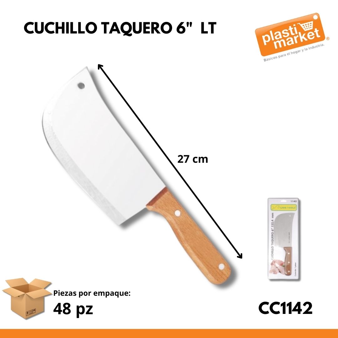 1142 CUCHILLO TAQUERO 6"  LT