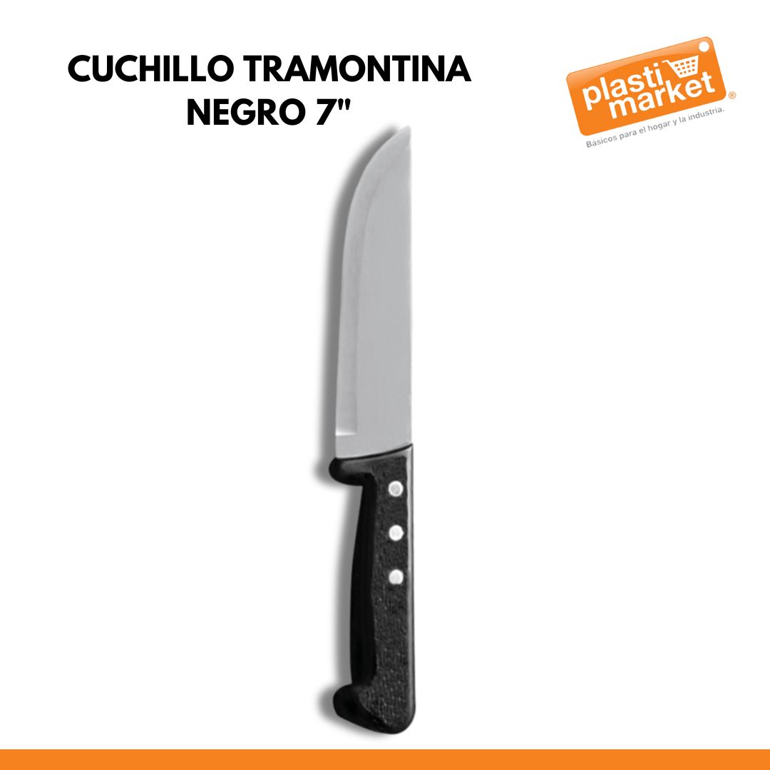4423 CUCHILLO TRAMONTINA NEGRO 7"