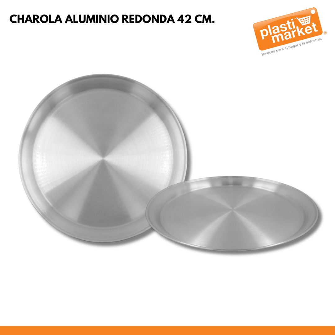 CHAROLA ALUMINIO REDONDA 42 CM.