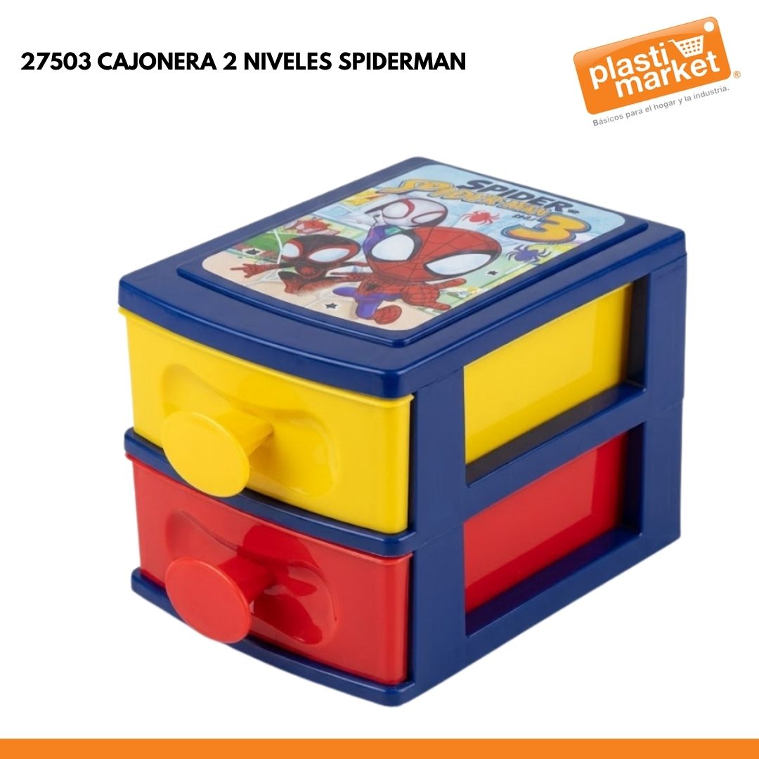 27503 CAJONERA 2 NIVELES SPIDERMAN