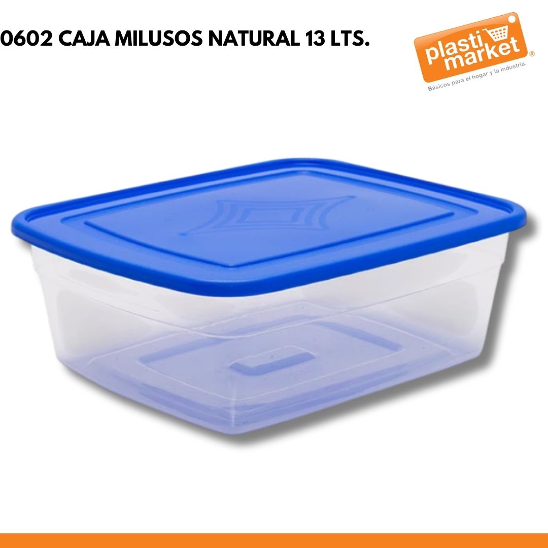 0602 CAJA MILUSOS NATURAL 13 LTS.