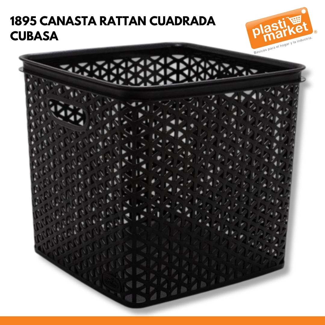 1895 CANASTA RATTAN CUADRADA CUBASA