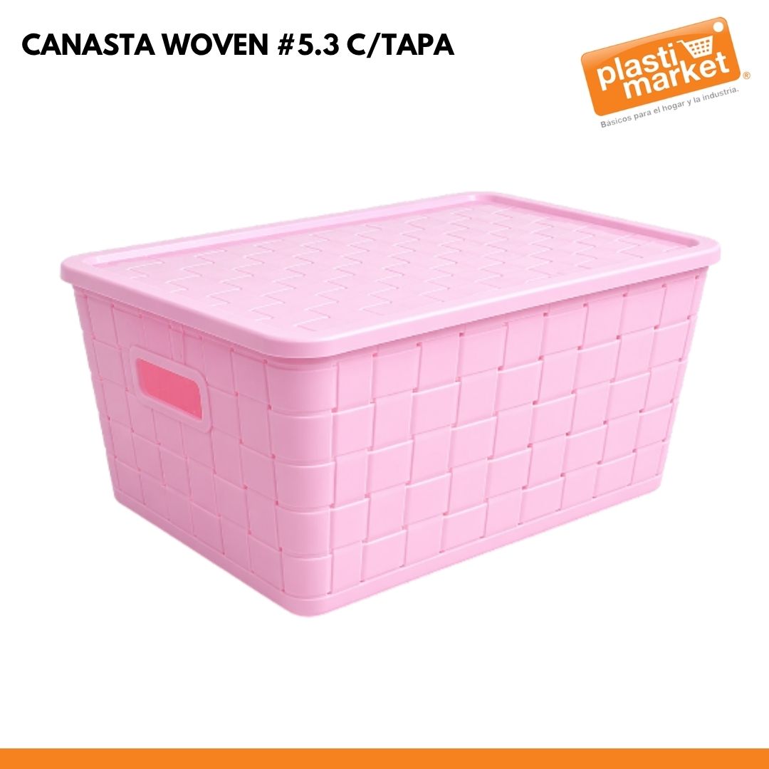 CANASTA WOVEN #5.3  C/TAPA