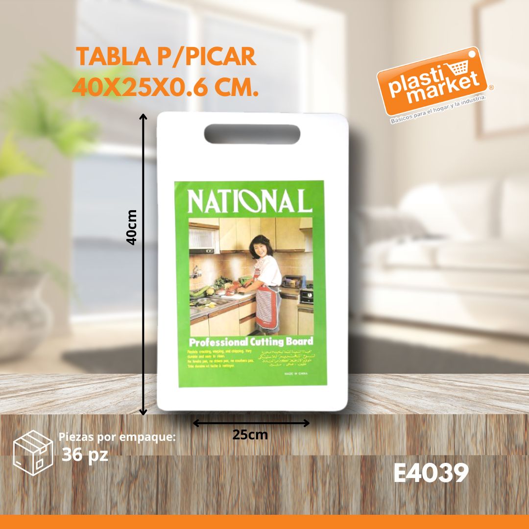 E4039 TABLA P/PICAR 40X25X0.6 CM.