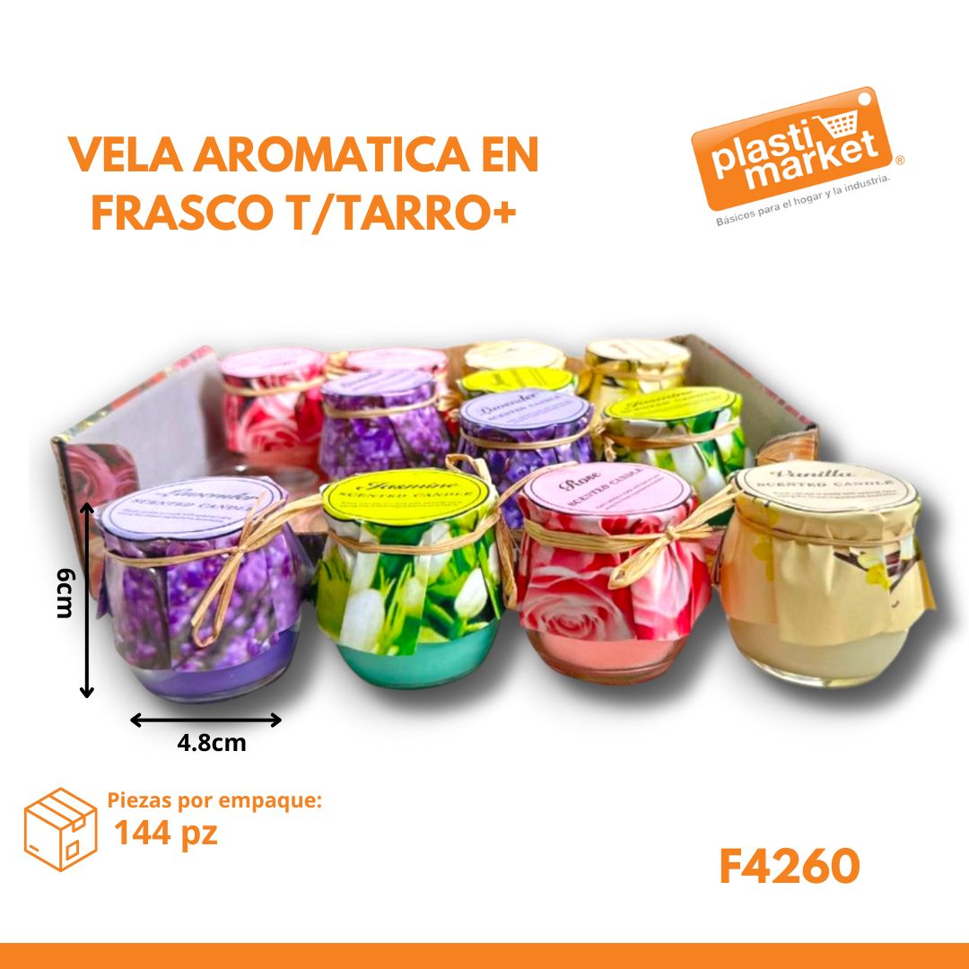 F4260 VELA AROMATICA EN FRASCO T/TARRO+