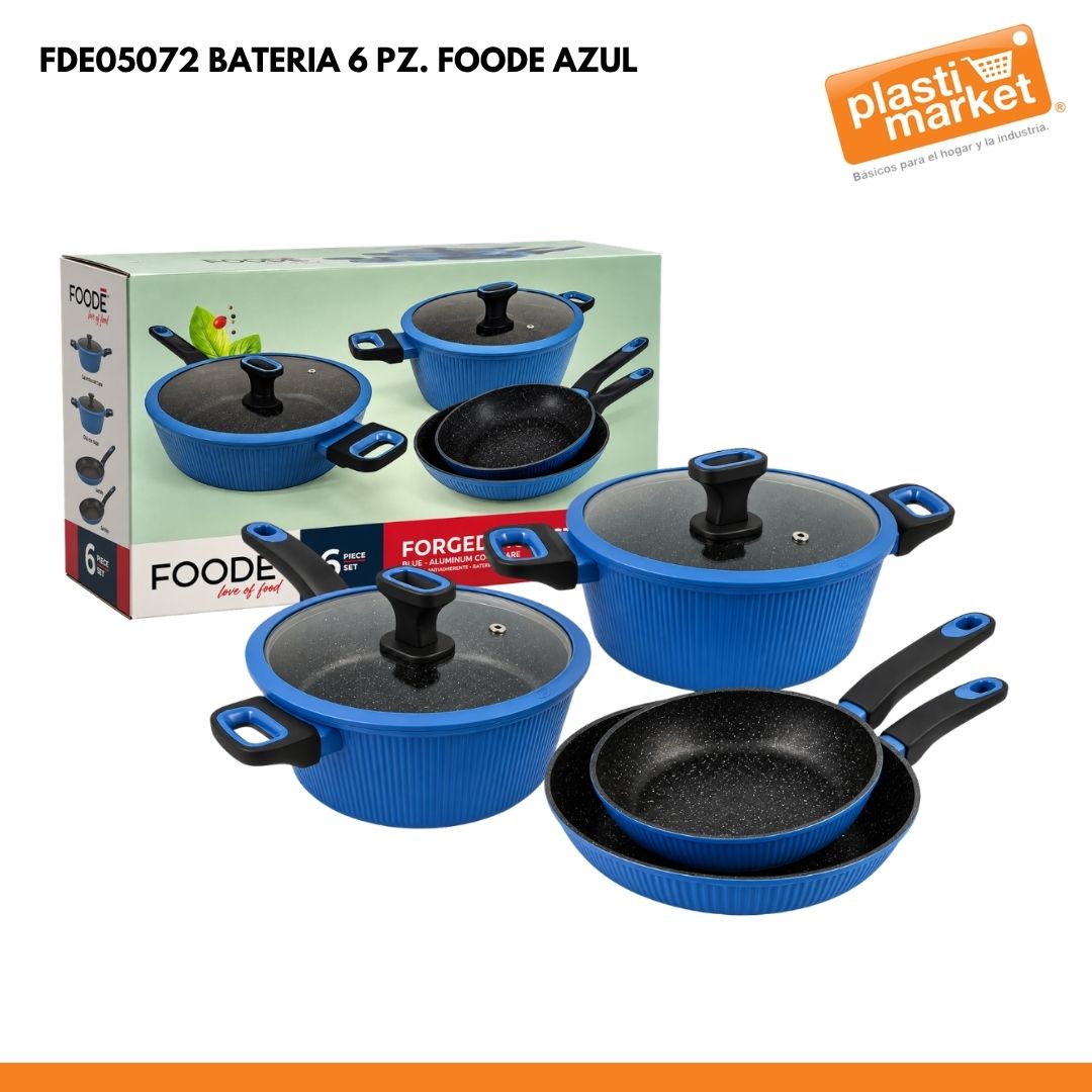 FDE-05072 BATERIA 6 PZ. FOODE AZUL
