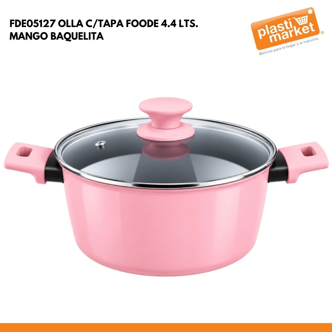 FDE05127 OLLA C/TAPA FOODE 4.4 LTS. MANGO BAQUELITA