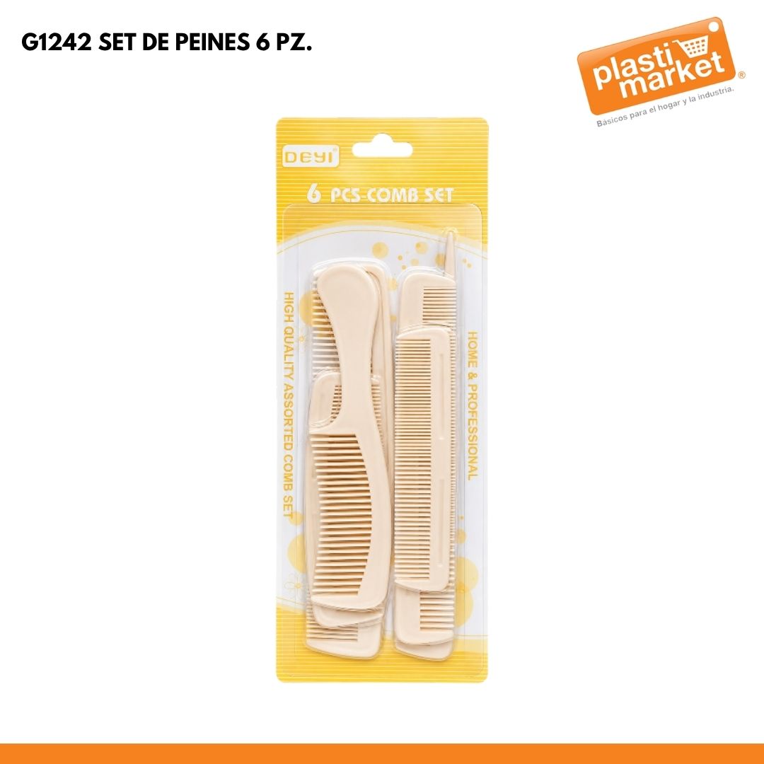 G1242 SET DE PEINES 6 PZ. DEYI