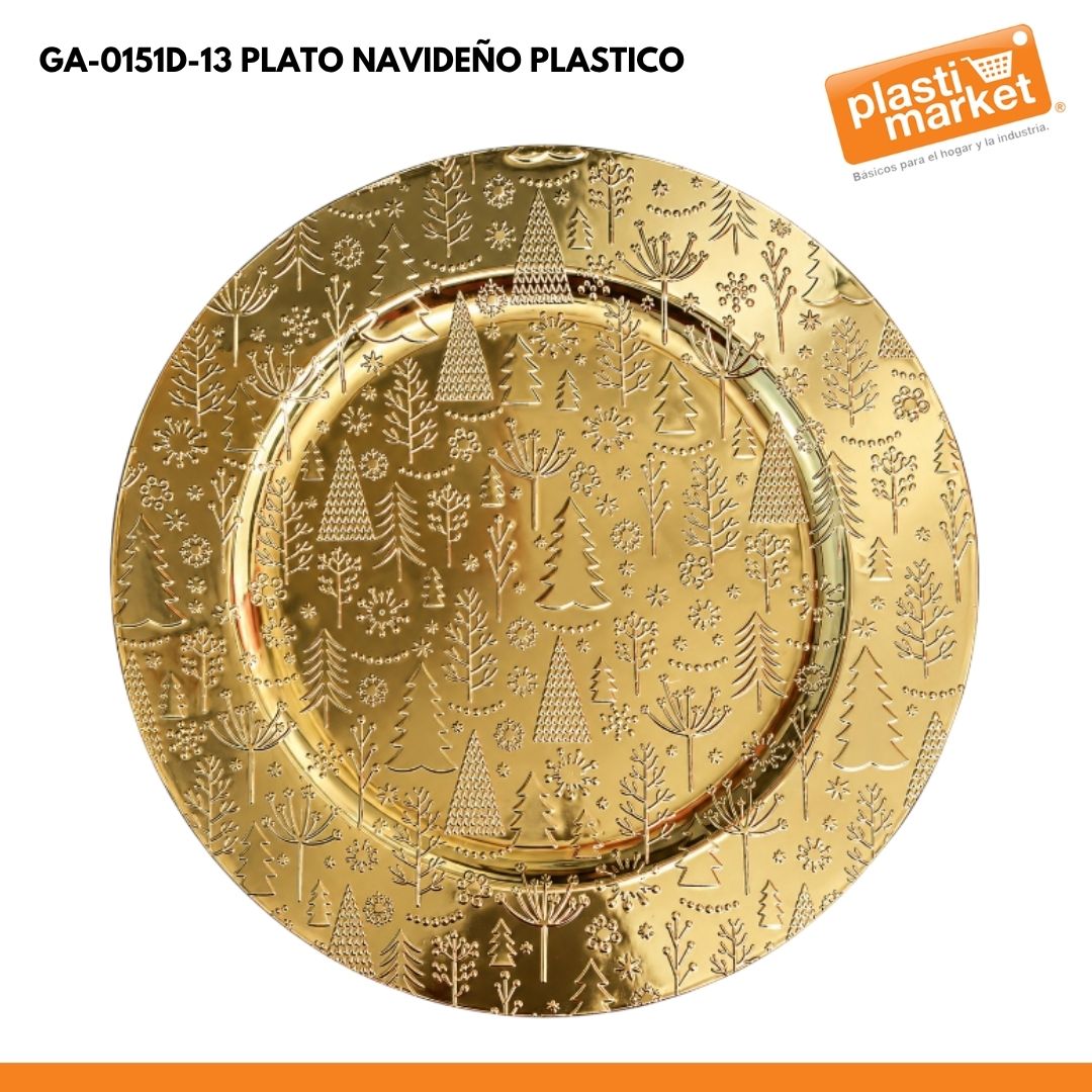 GA-0151D-13 PLATO NAVIDEÑO PLASTICO