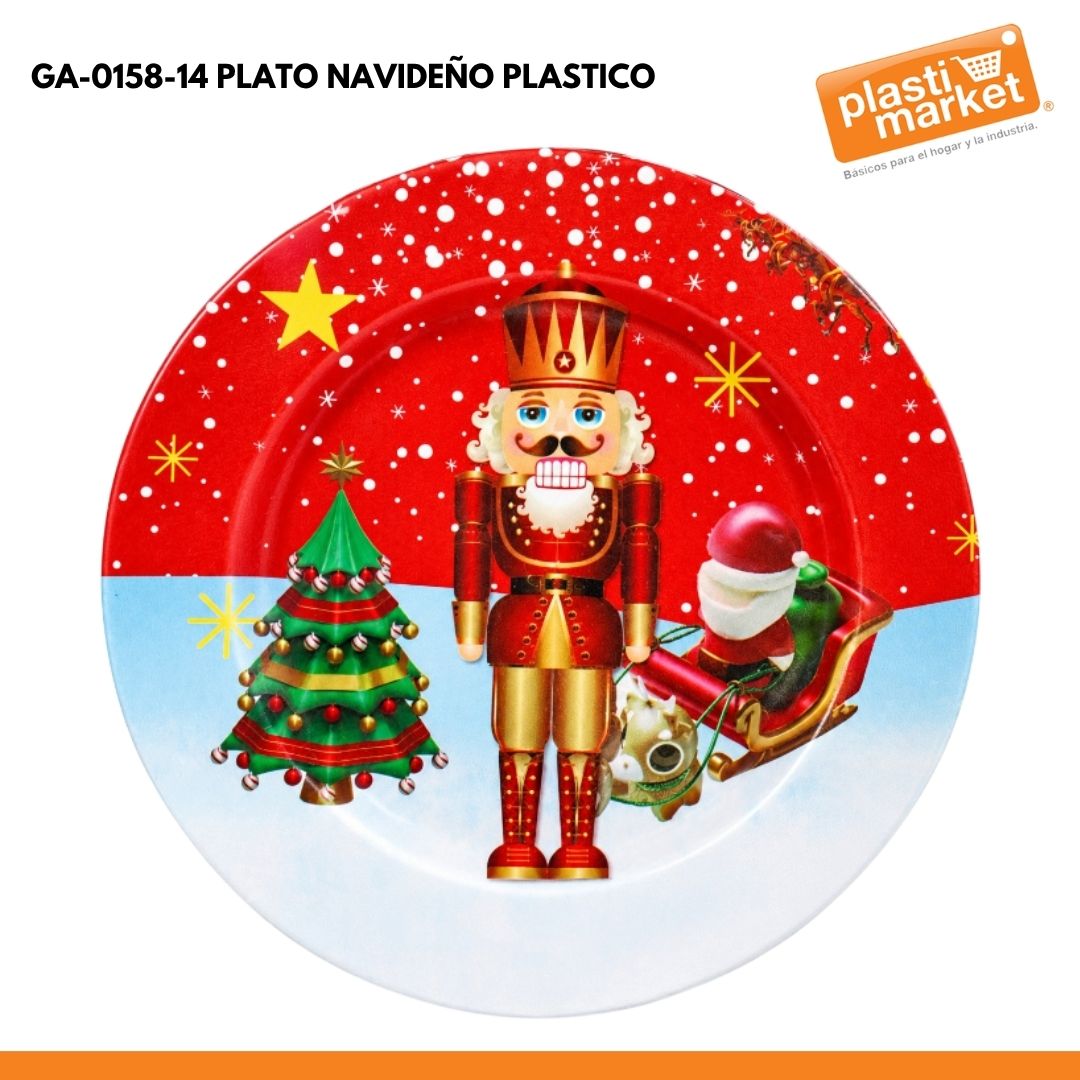 GA-0158-14 PLATO NAVIDEÑO PLASTICO