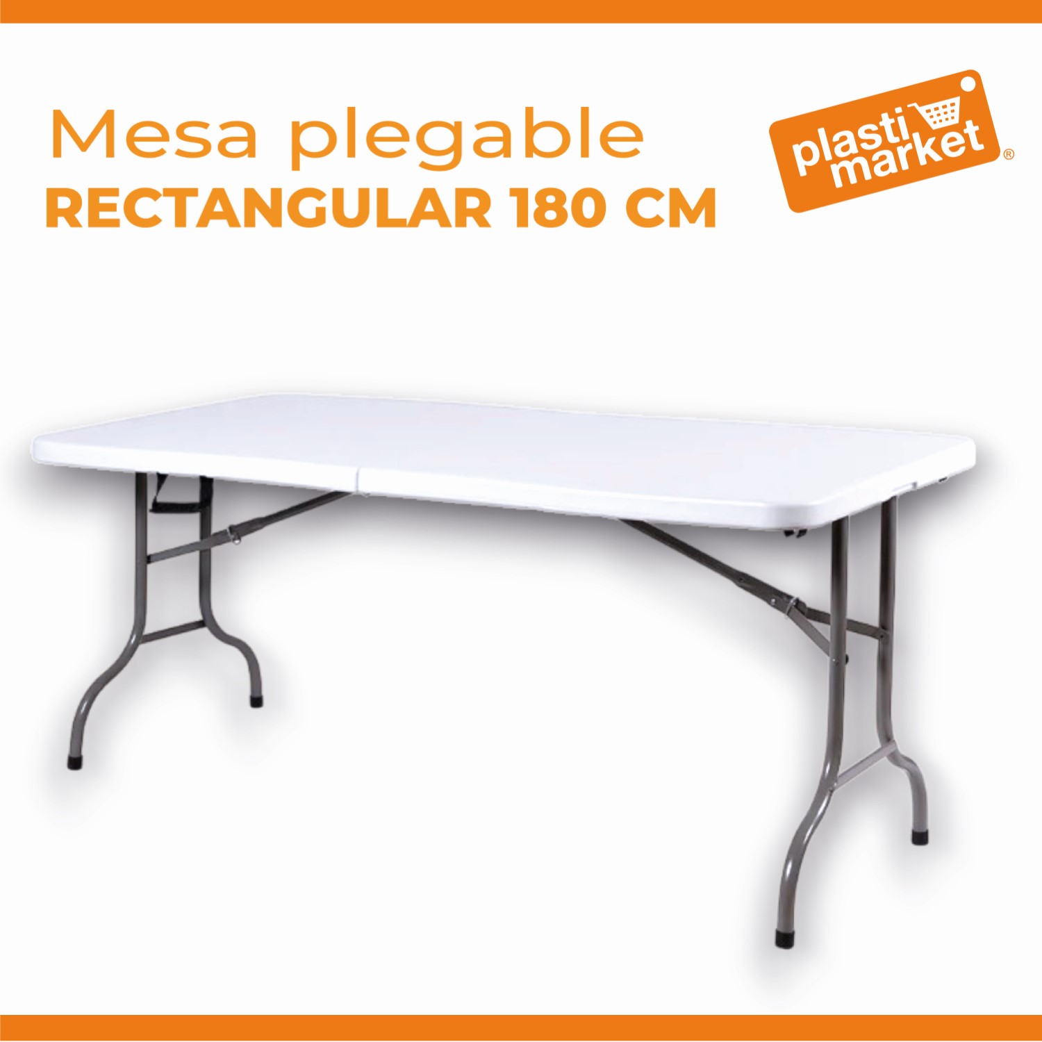 H-180CZ MESA PLEGABLE RECTANGULAR 180 CM.