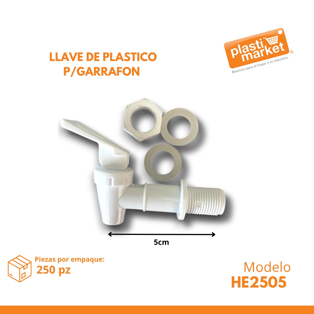 HE-2505 LLAVE DE PLASTICO P/GARRAFON