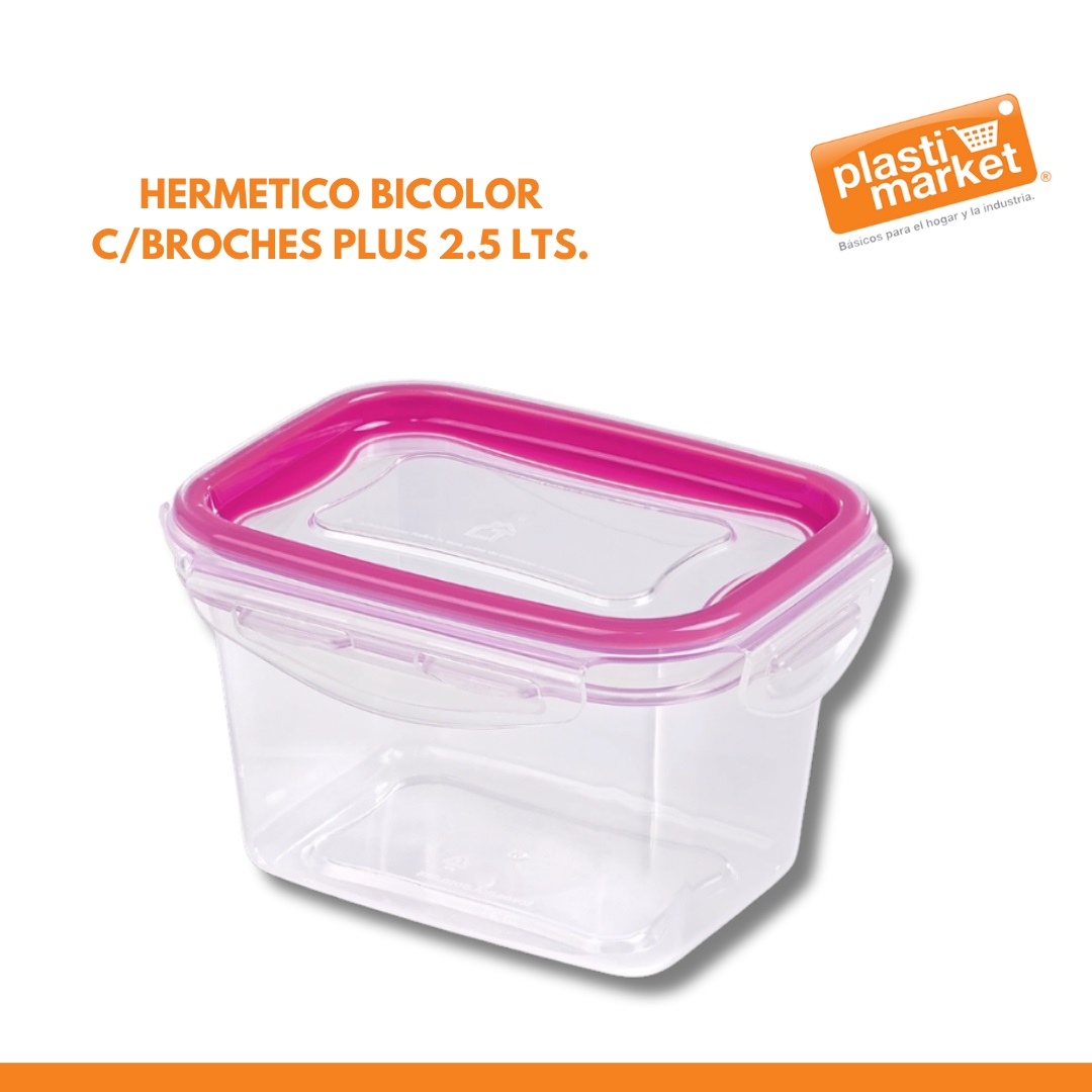HERMETICO BICOLOR C/BROCHES PLUS 2.5 LTS.