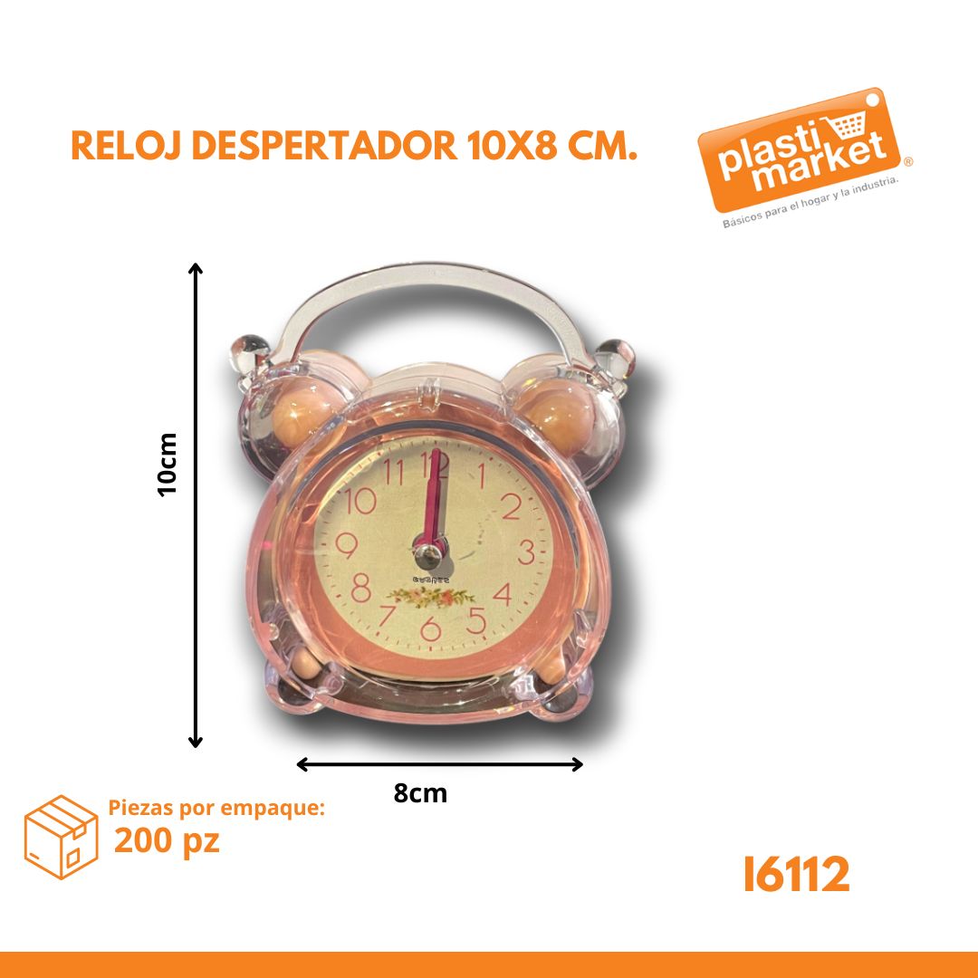 I6112 RELOJ DESPERTADOR 10X8 CM.