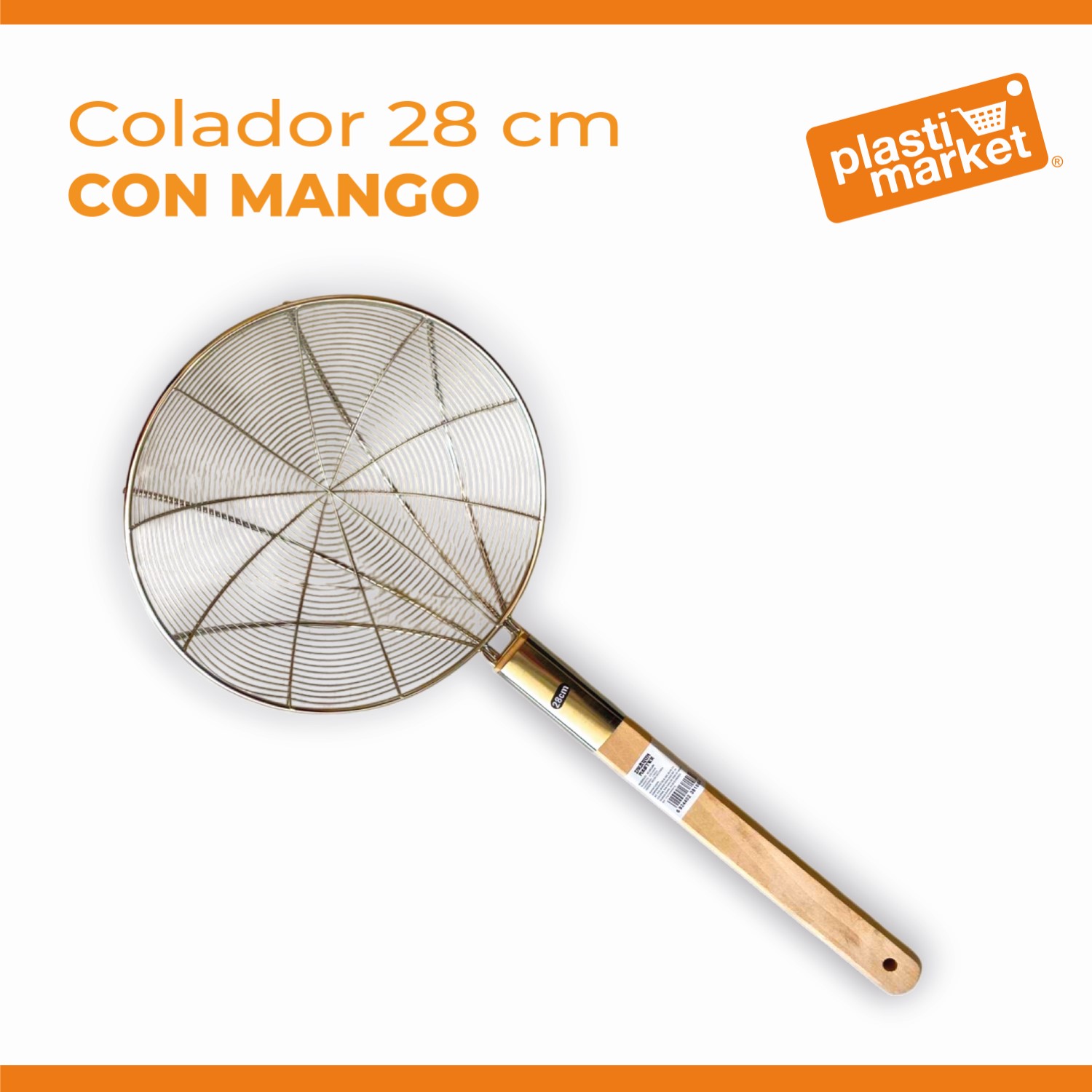 JG282200 COLADOR 28 CM. C/MANGO