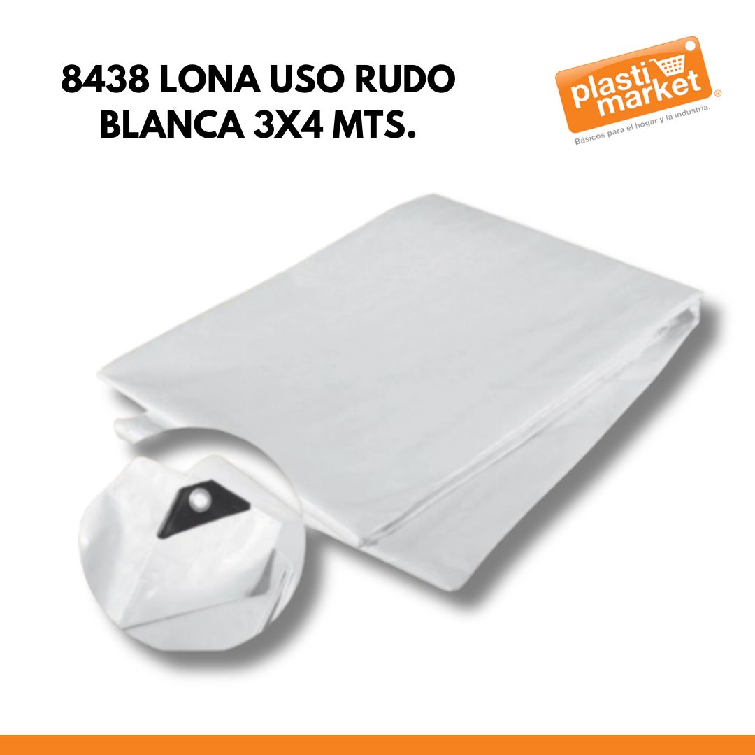 8438 LONA USO RUDO BLANCA 3X4 MTS.