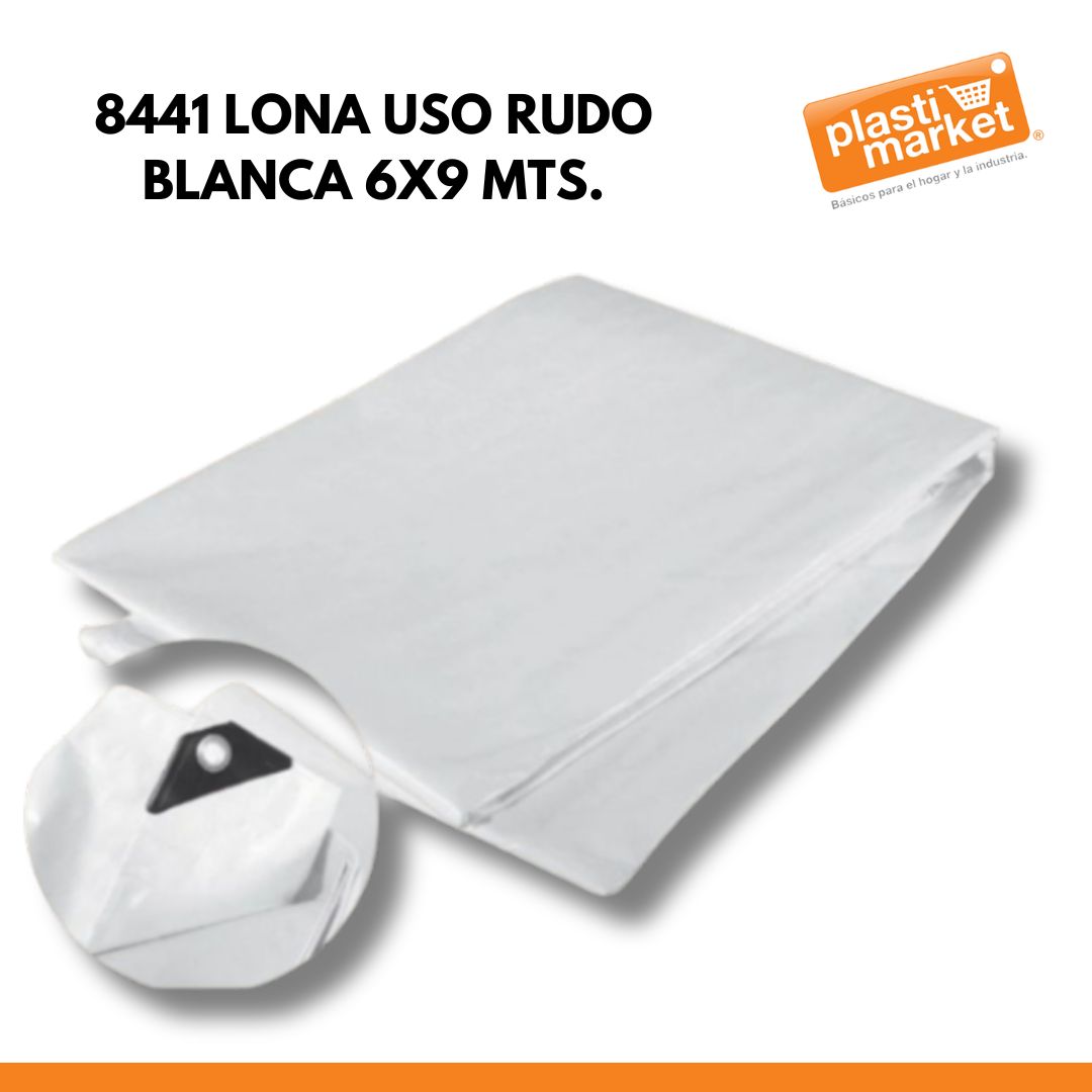 8441 LONA USO RUDO BLANCA 6X9 MTS.
