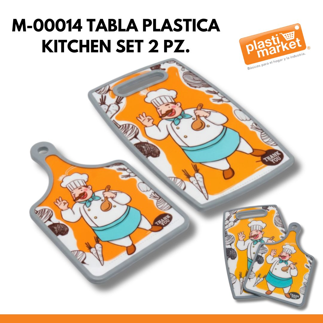 Y-100014 TABLA PLASTICA KITCHEN SET 2 PZ.
