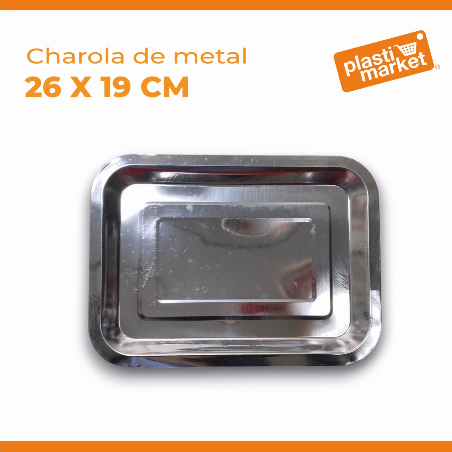 M5011 CHAROLA DE METAL 26X19 CM.