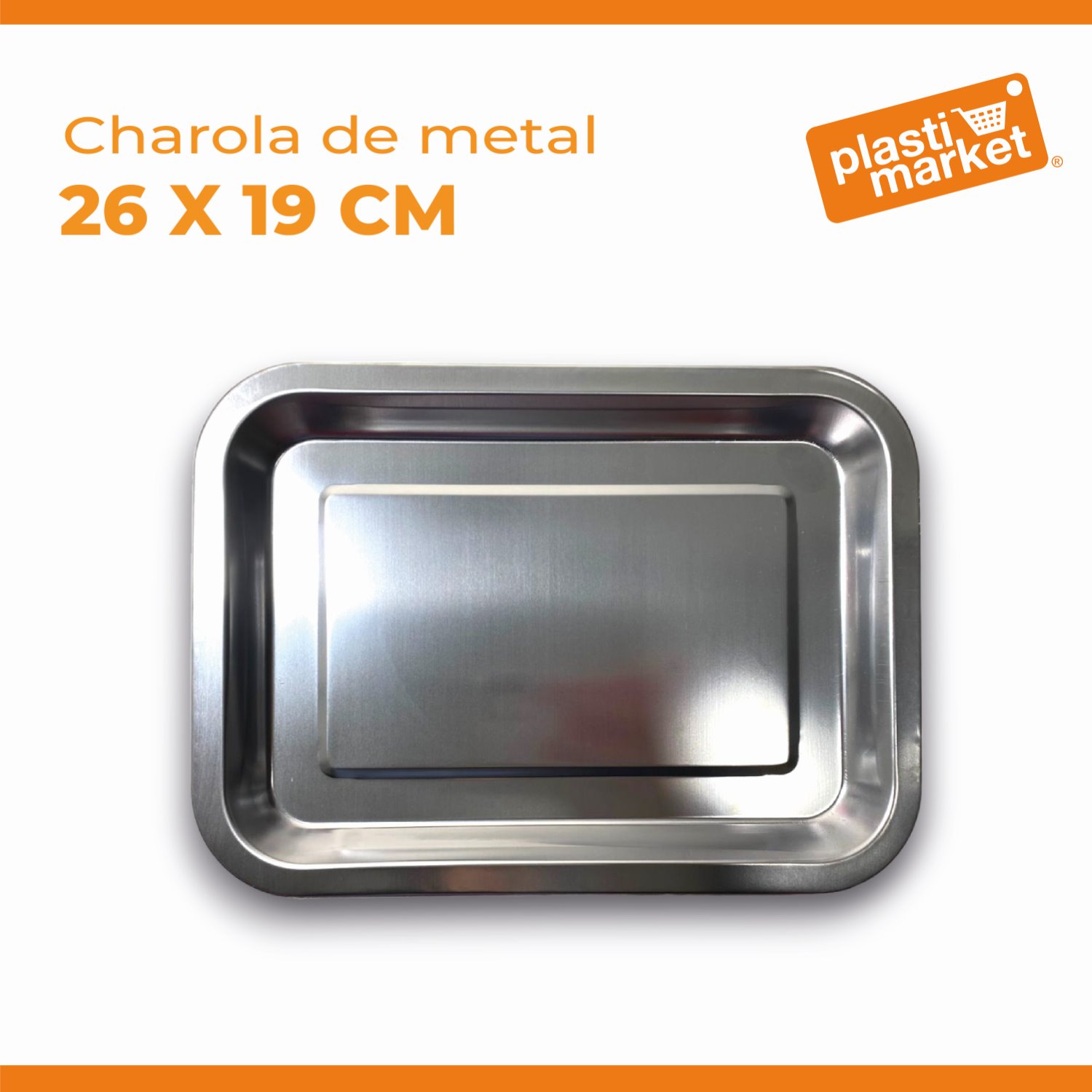 M5013 CHAROLA DE METAL 26X19 CM.