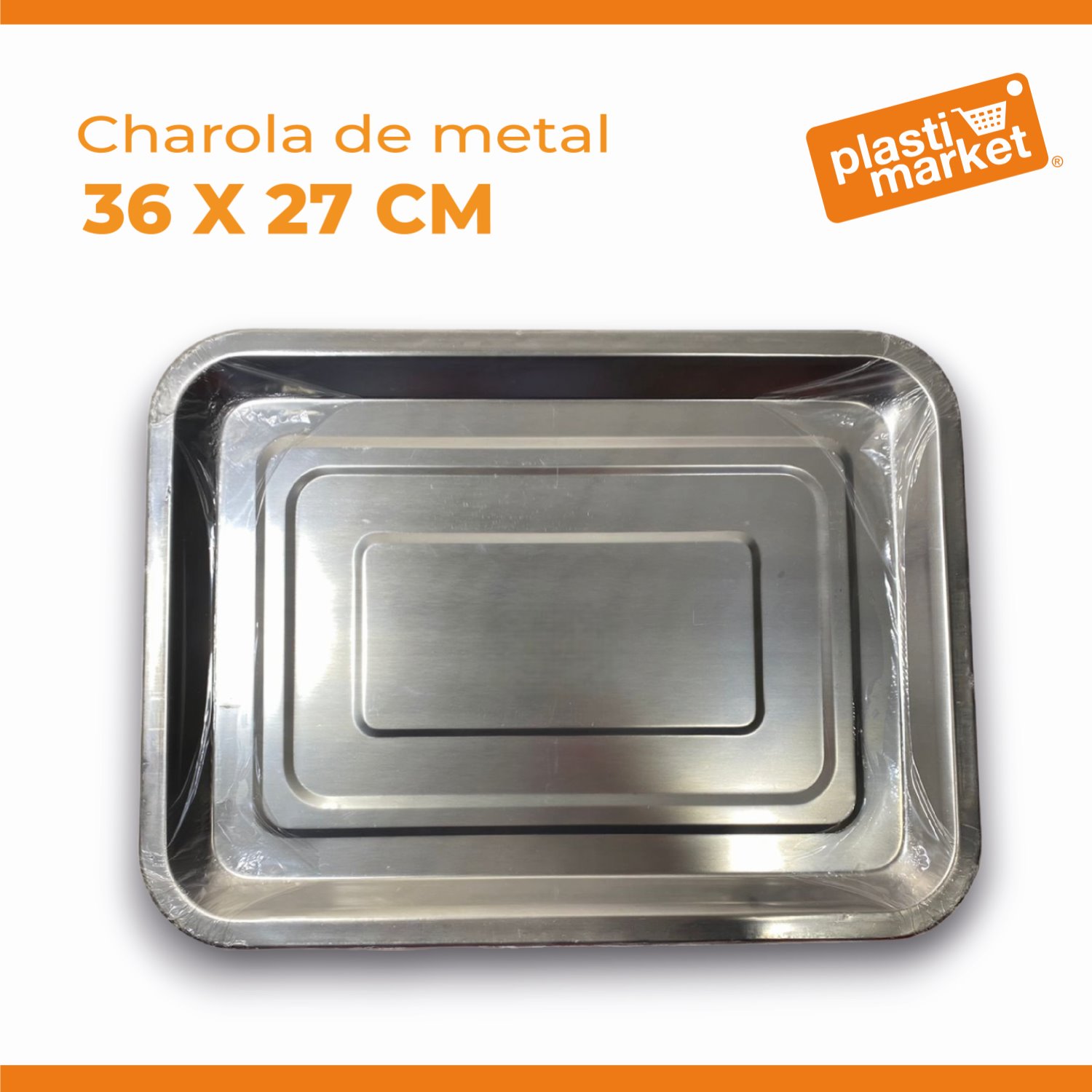 M5015 CHAROLA DE METAL 36X27 CM.