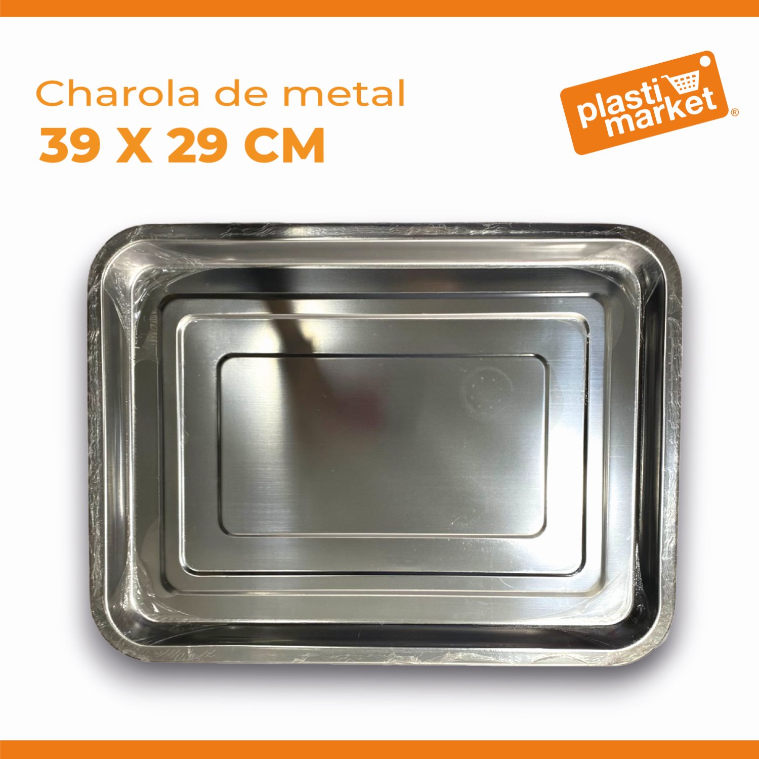 M5016 CHAROLA DE METAL 39X29 CM.