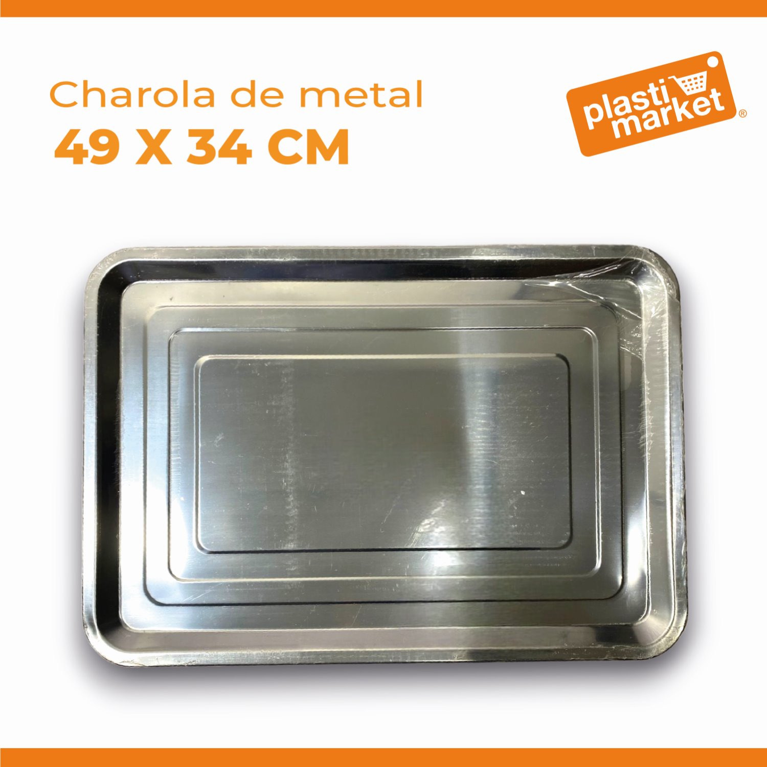 M5018 CHAROLA DE METAL 49X34 CM.