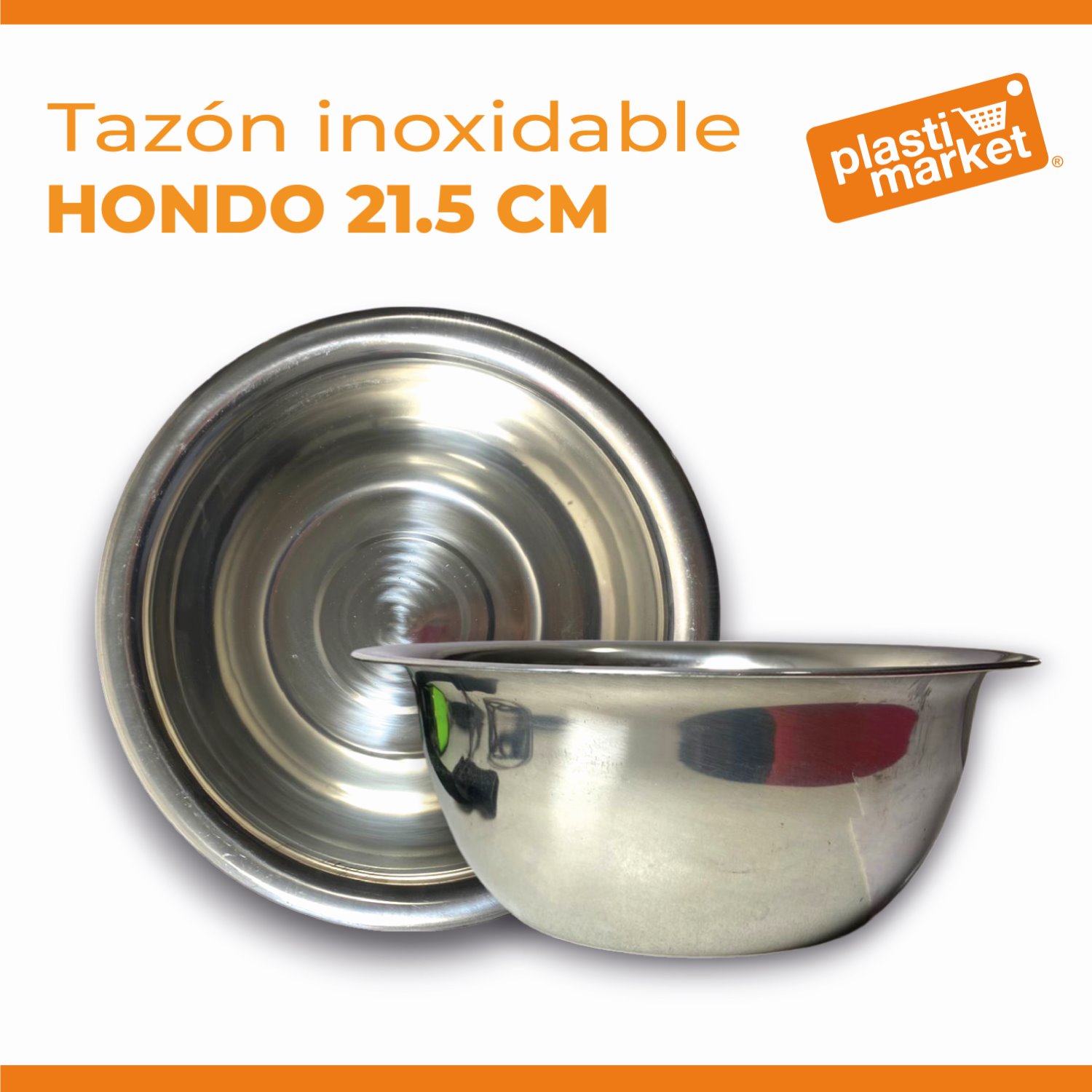 M5052 TAZON INOXIDABLE HONDO 21.5 CM.