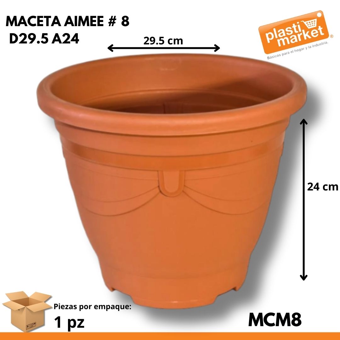 MACETA AIMEE # 8 D29.5 A24