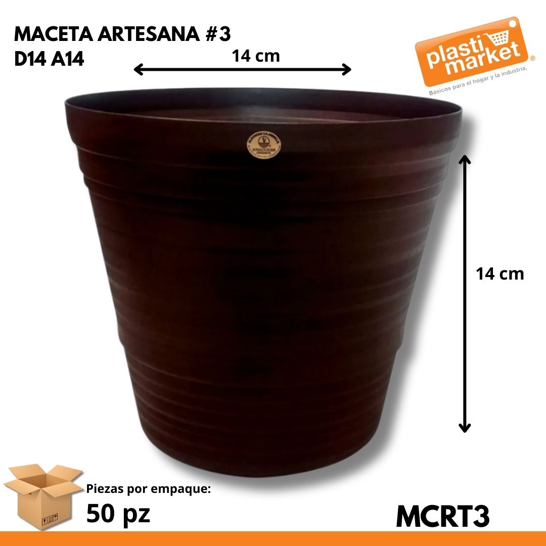 MACETA ARTESANA # 3 D14 A14