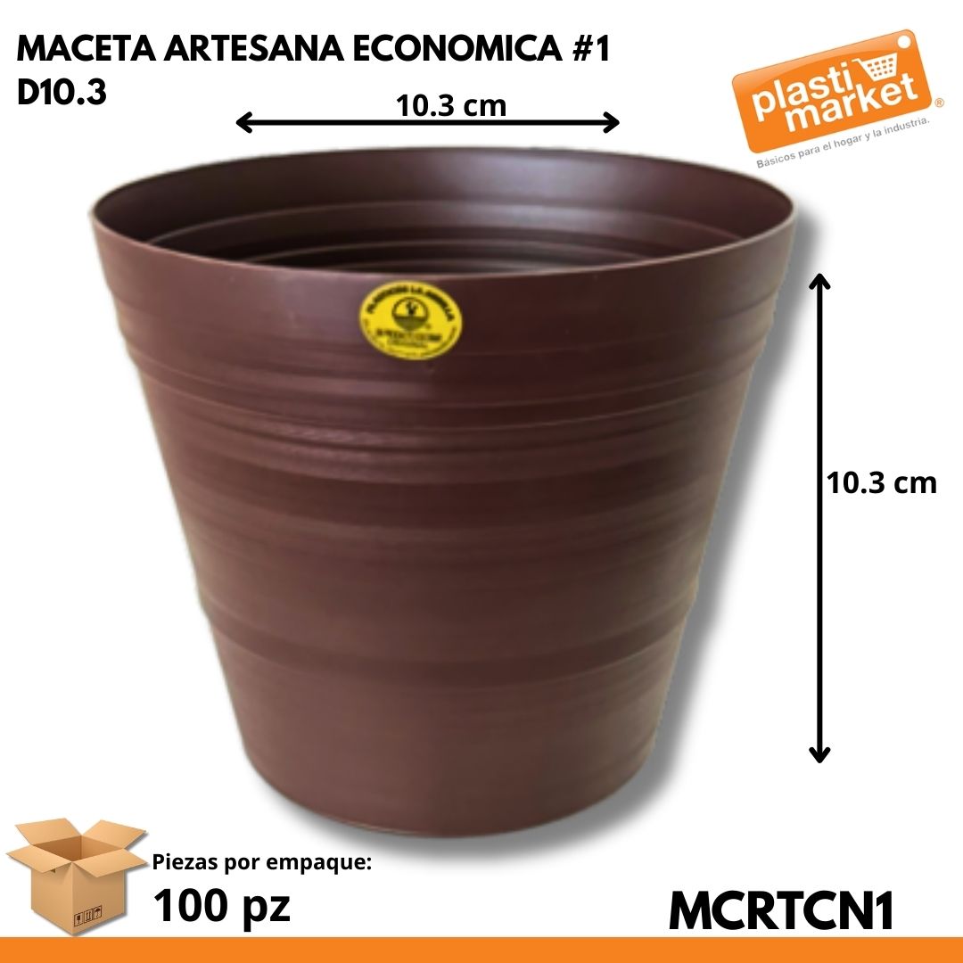 MACETA ARTESANA ECONOMICA # 1 D10.3
