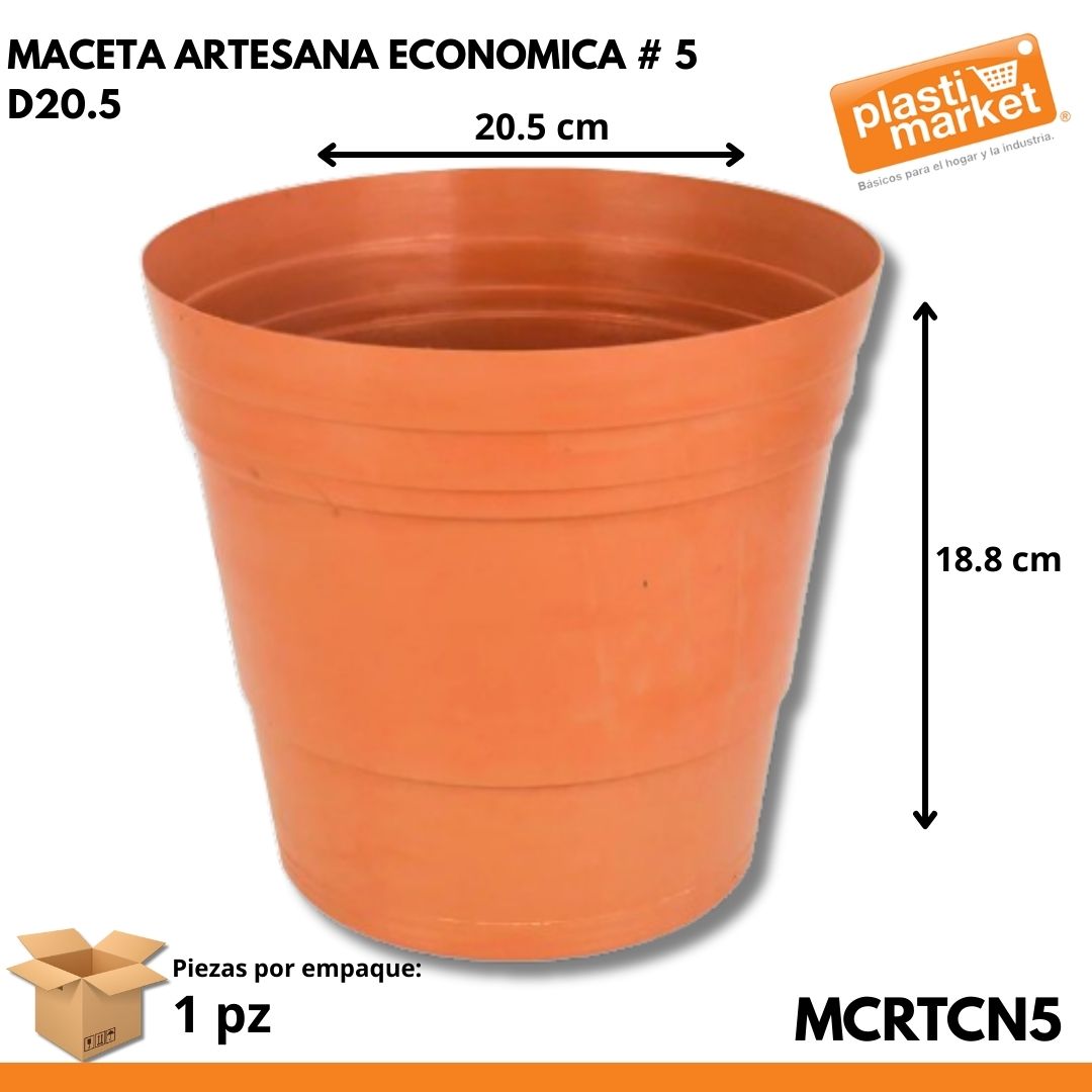 MACETA ARTESANA ECONOMICA # 5 D20.5