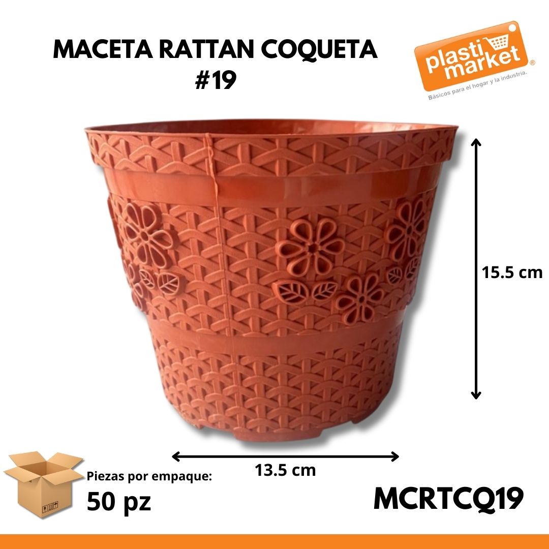 MACETA RATTAN COQUETA #19
