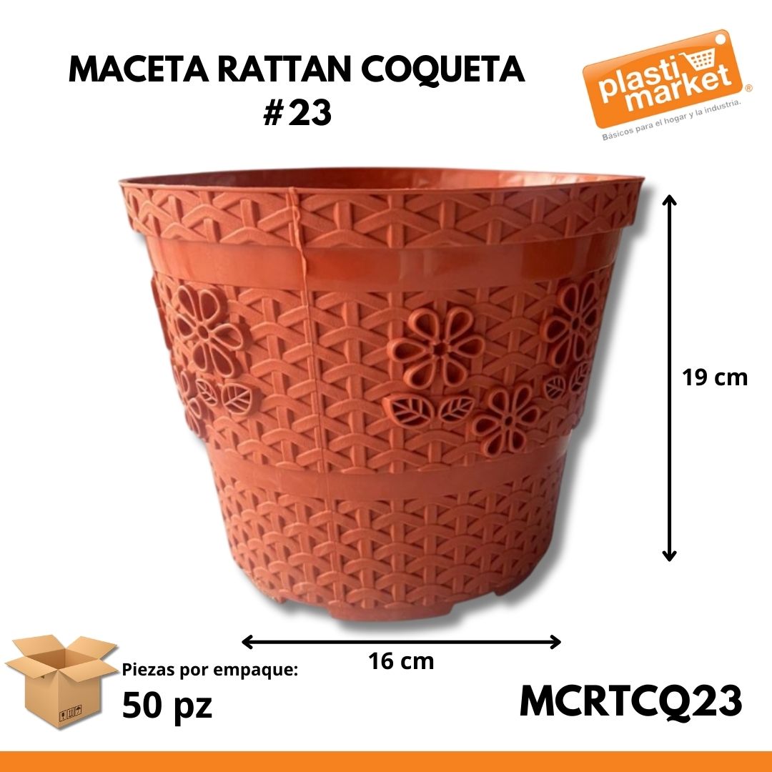MACETA RATTAN COQUETA #23