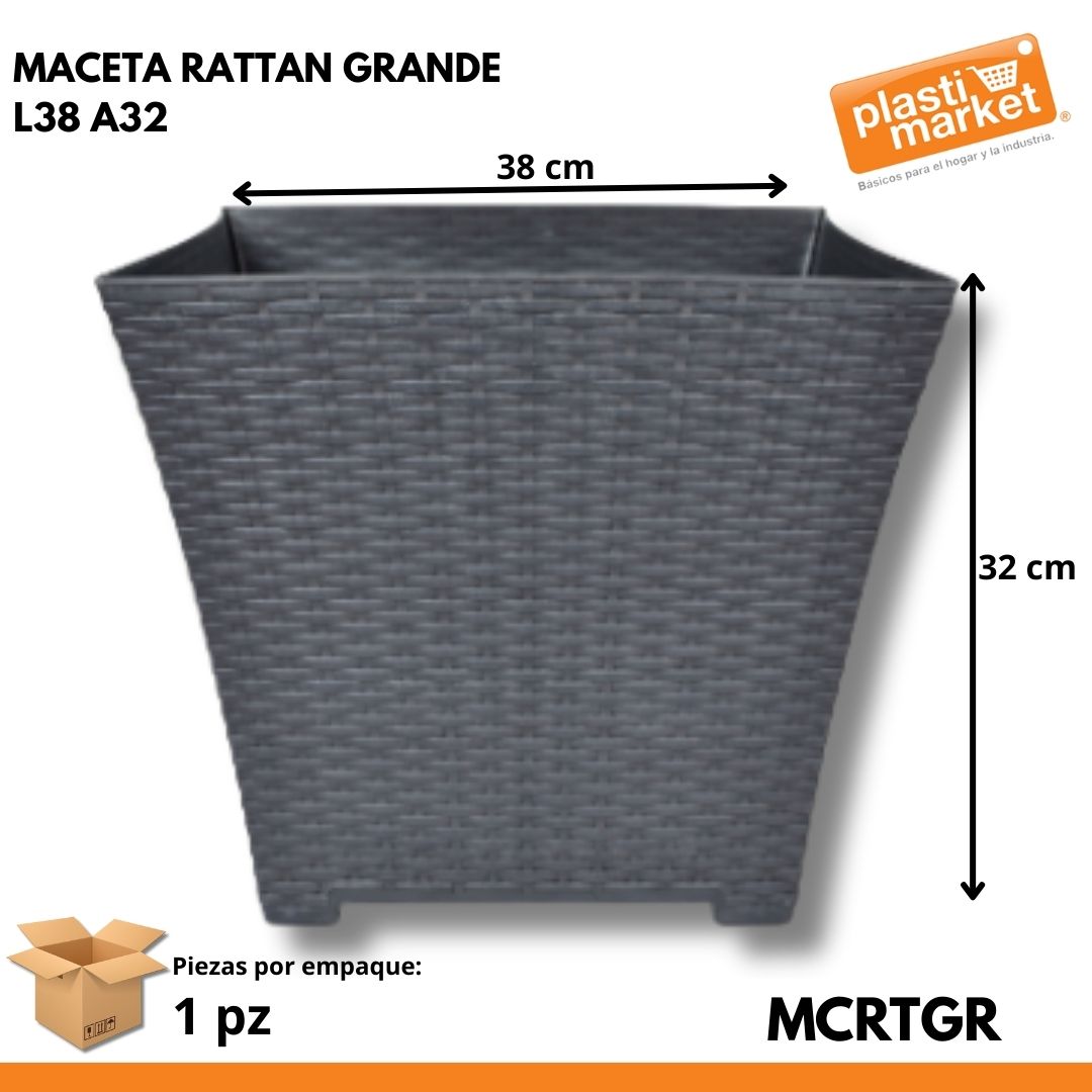 MACETA RATTAN GRANDE L38 A32