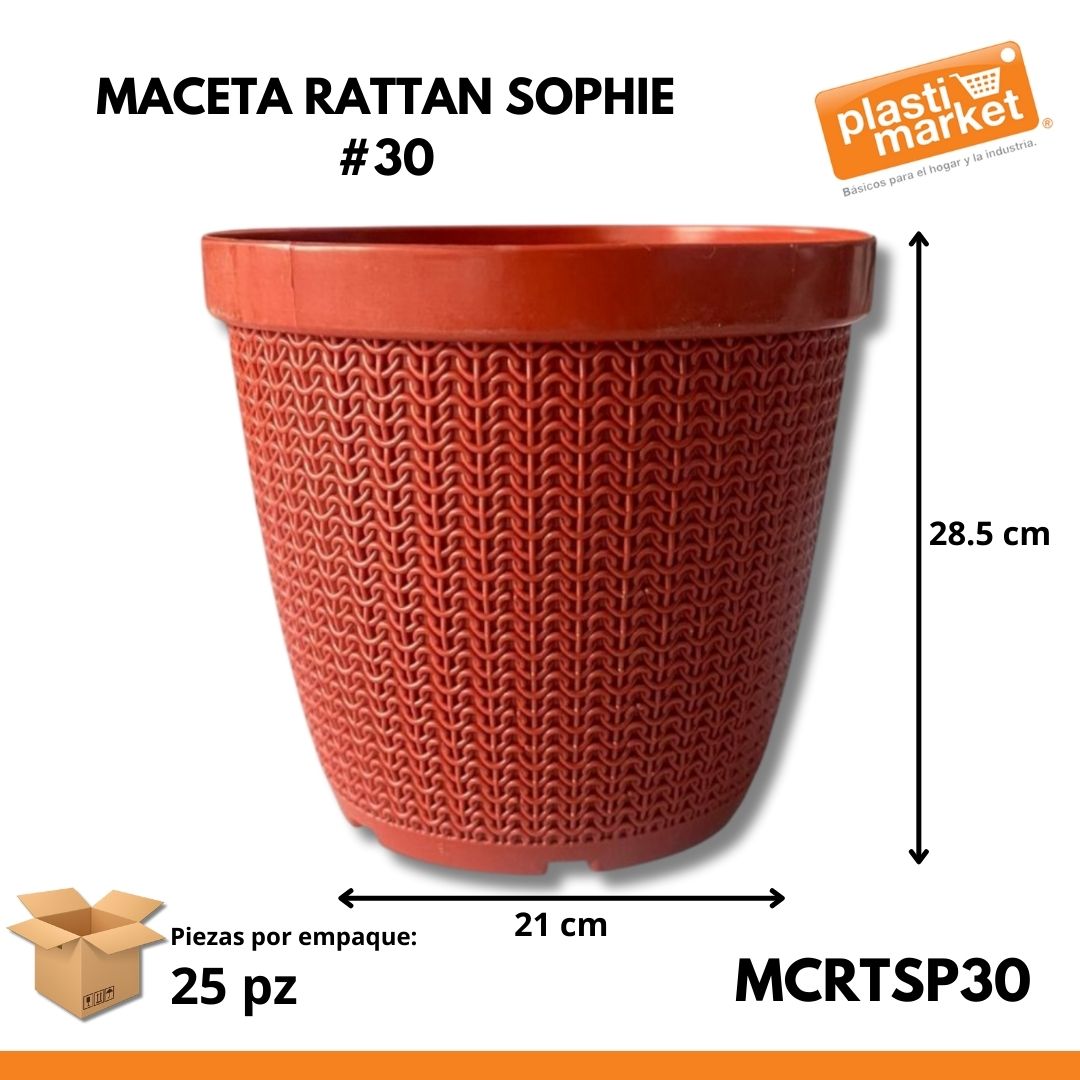 MACETA RATTAN SOPHIE #30