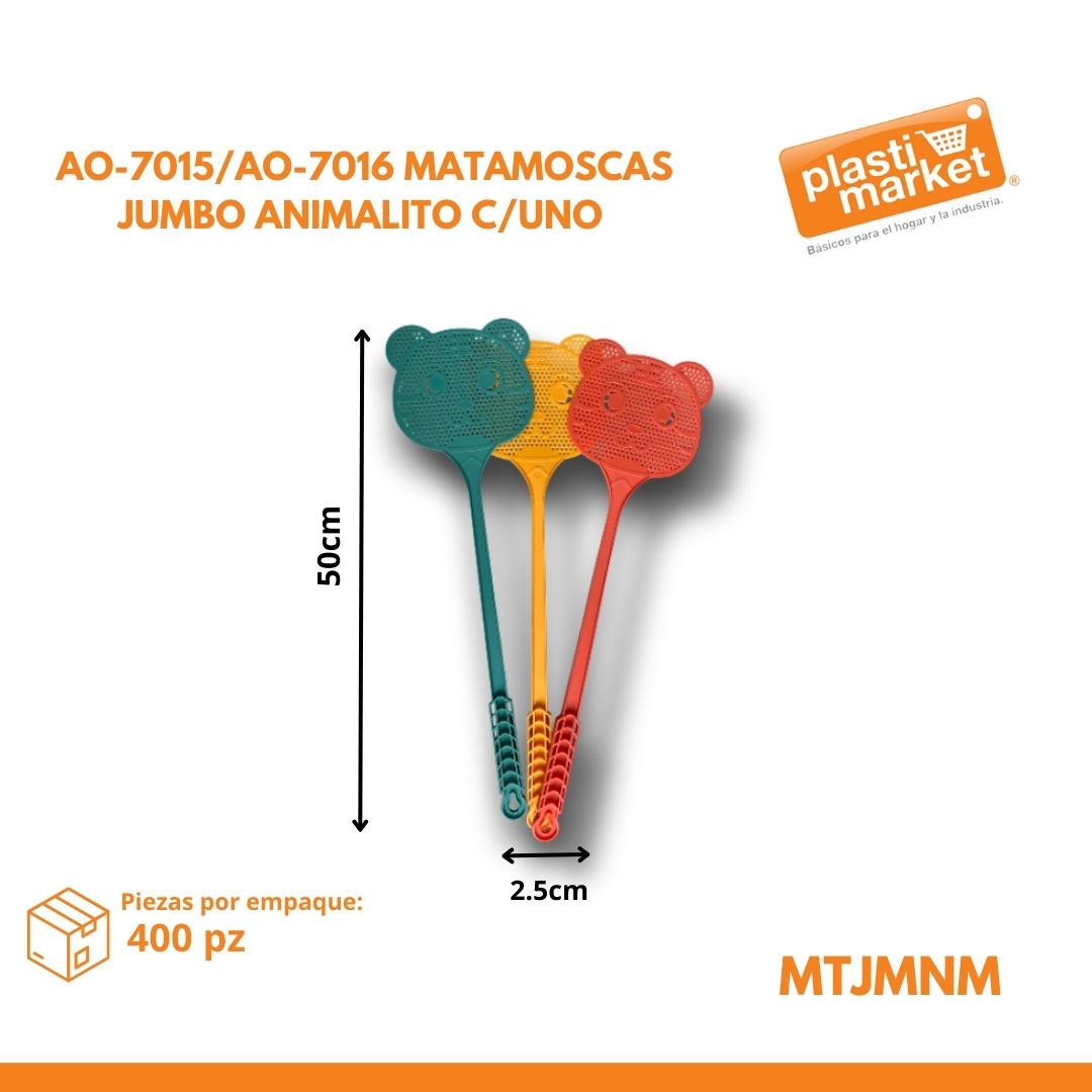 AO-7015/AO-7016 MATAMOSCAS JUMBO ANIMALITO C/UNO