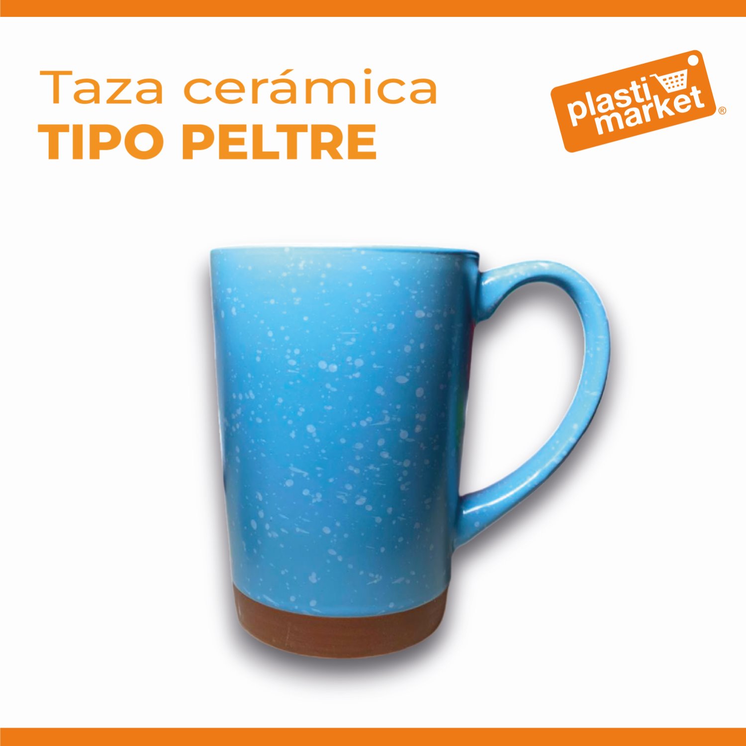 MTR244116 TAZA DE CERAMICA TIPO PELTRE