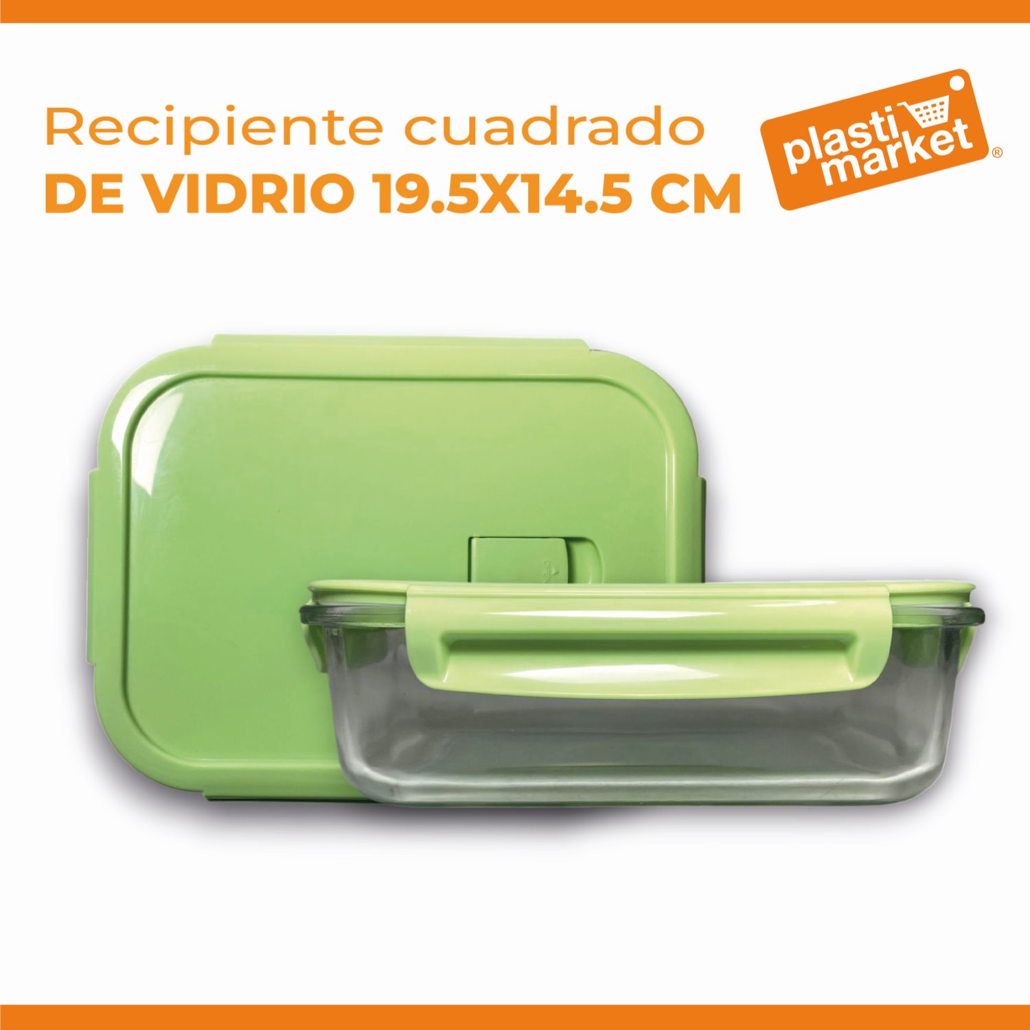 MTR244194 RECIPIENTE DE VIDRIO 19.5X14.5 CM.