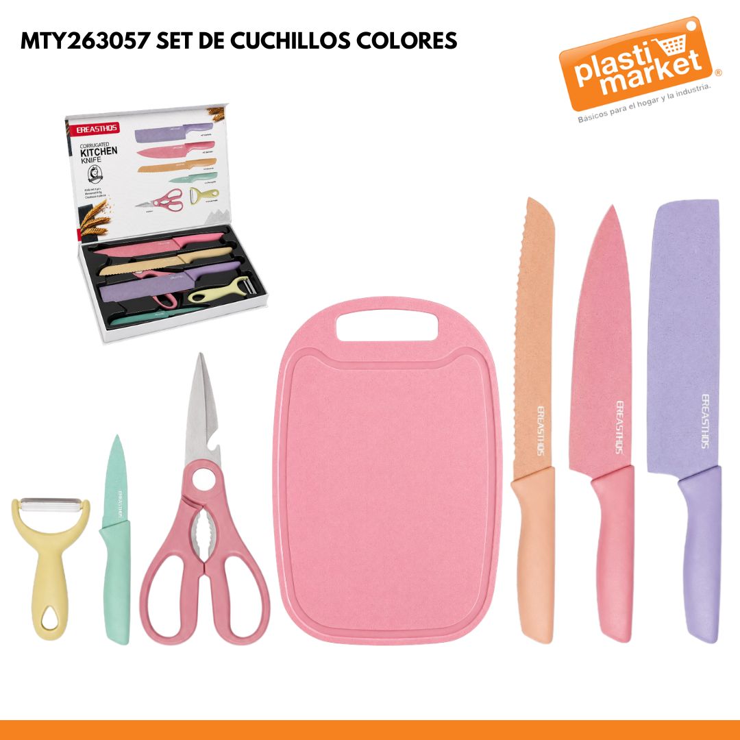 MTY263057 SET DE CUCHILLOS COLORES