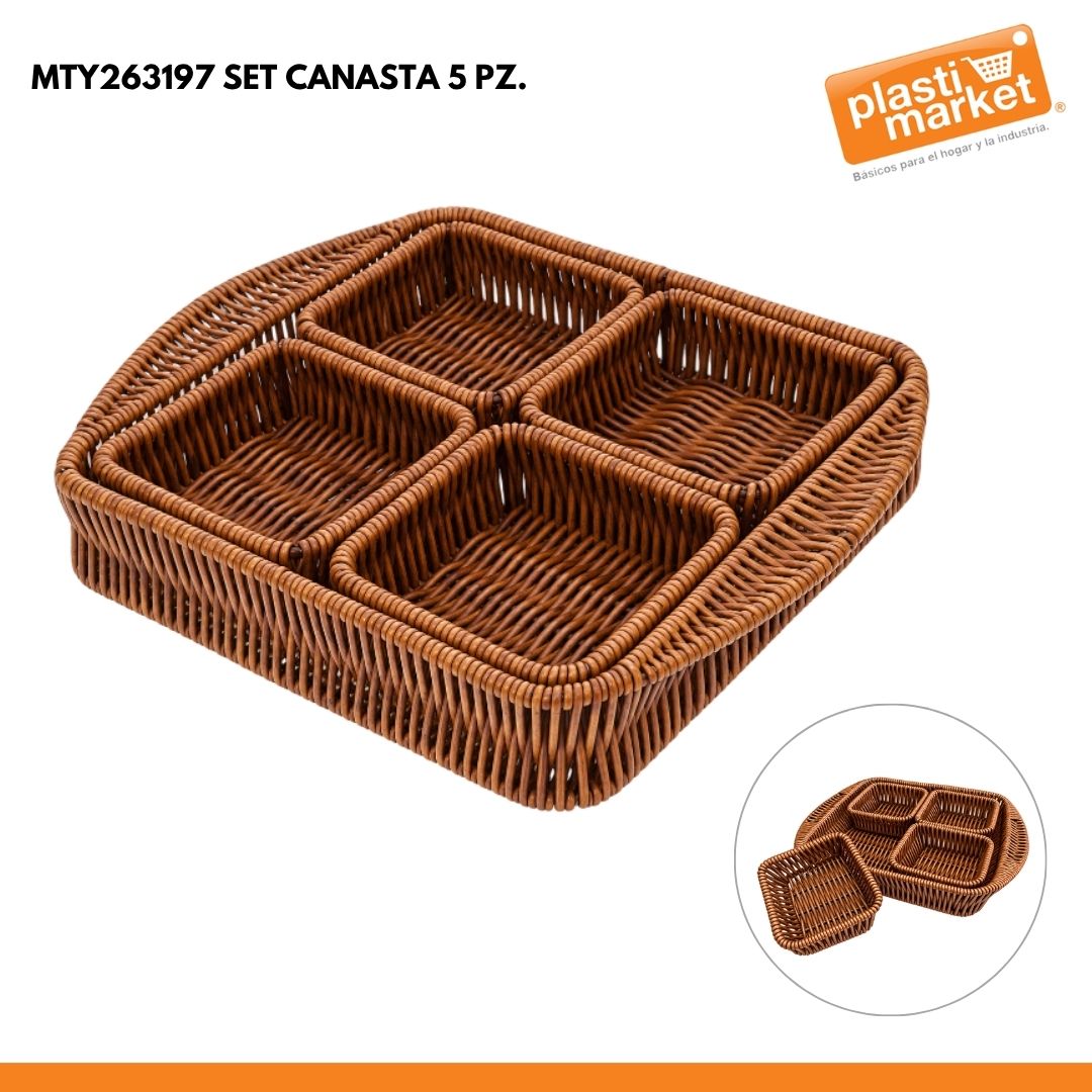 MTY263197 SET CANASTA 5 PZ.