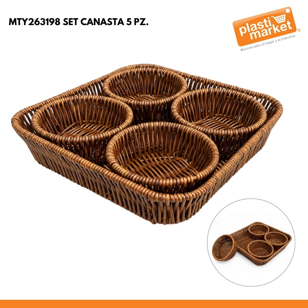 MTY263198 SET CANASTA 5 PZ.