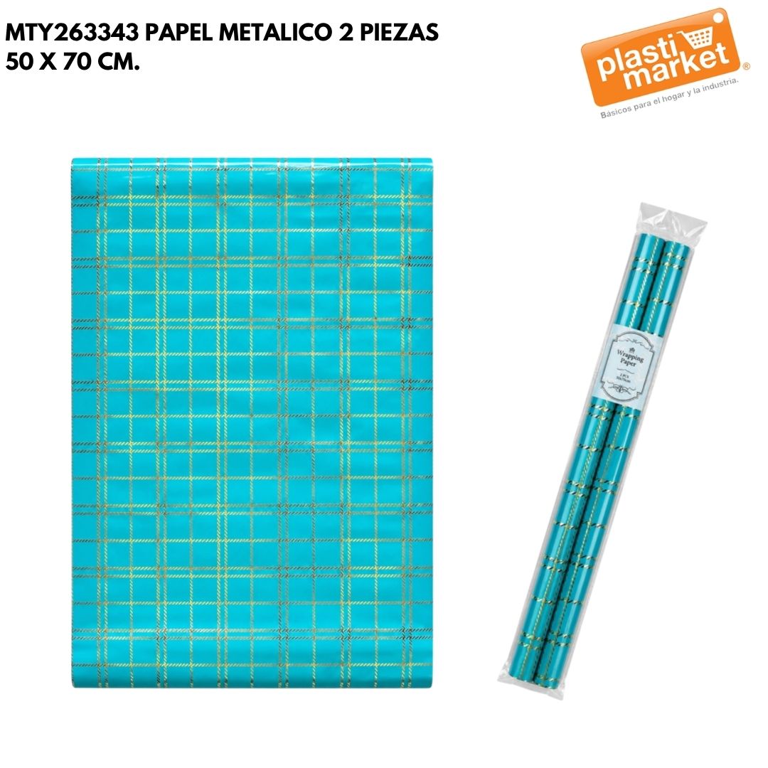 MTY263343 PAPEL METALICO 2 PIEZAS 50 X 70 CM.