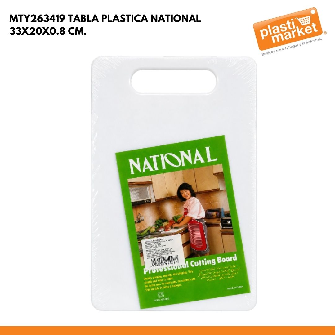 MTY263419 TABLA PLASTICA NATIONAL 33X20X0.8 CM.