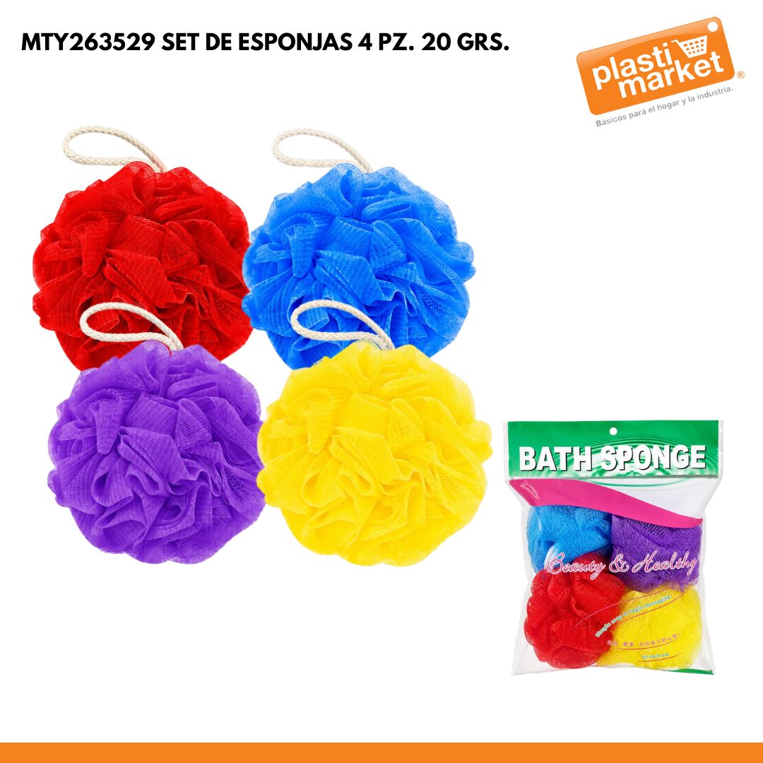 MTY263529 SET DE ESPONJAS 4 PZ. 20 GRS.